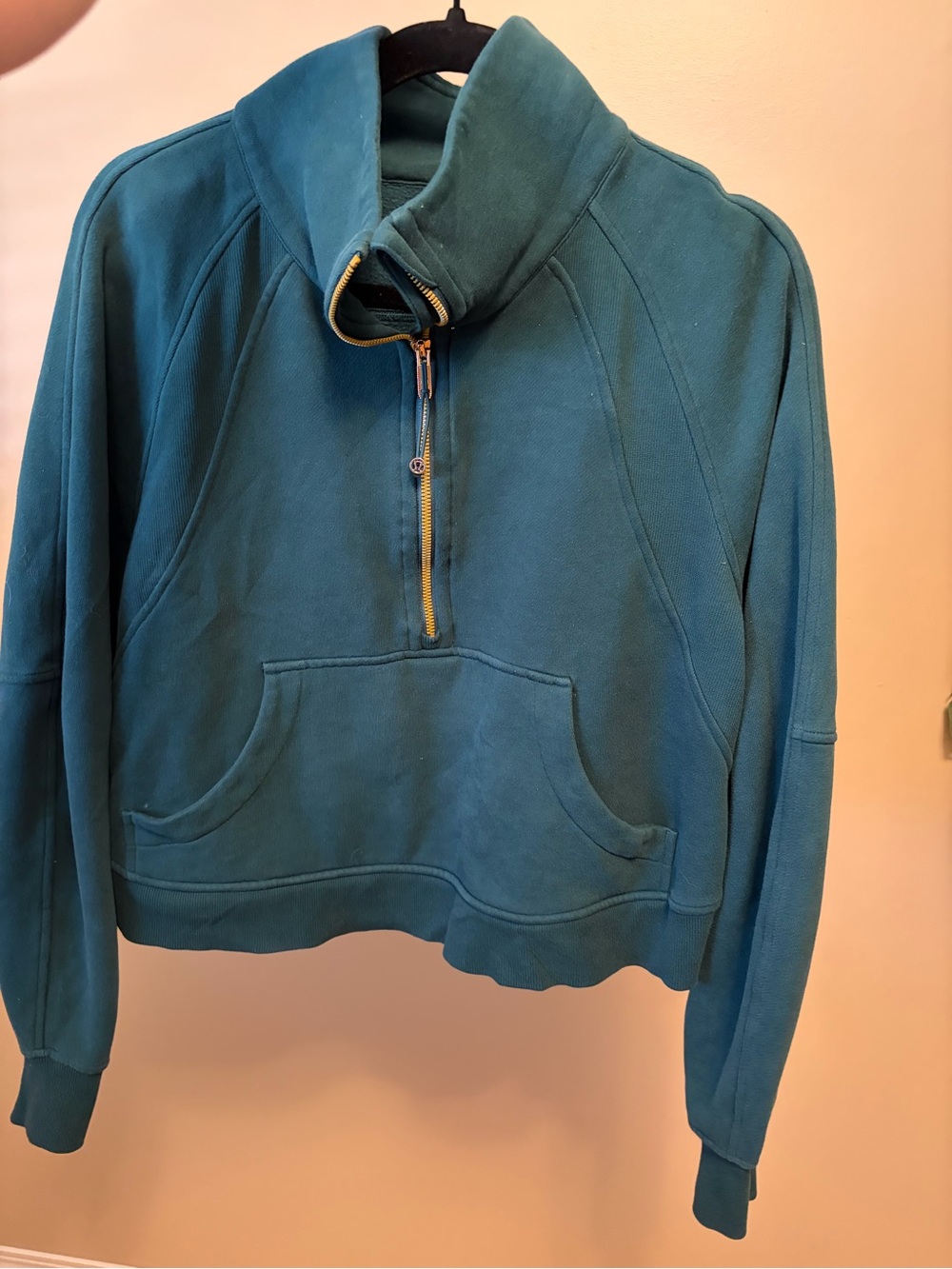 lululemon athletica Teal Half-Zip Funnel Neck Pullover